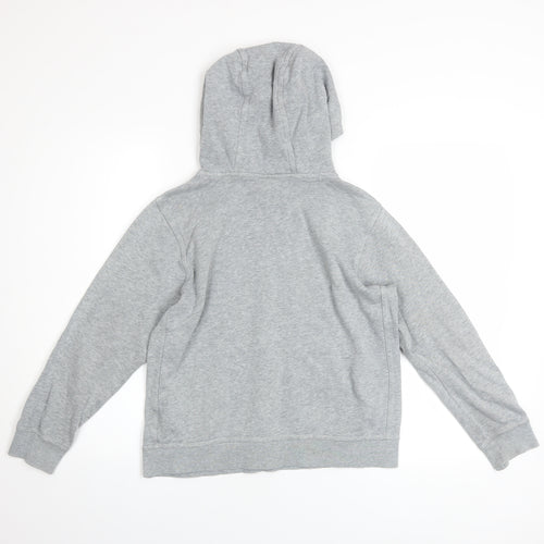 Nike Boys Grey Pullover Hoodie 12-13 Years Fleece Regular Fit