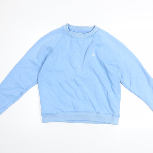 Jack Wills Women Blue Crew Neck Cotton Blend Sweatshirt UK 8