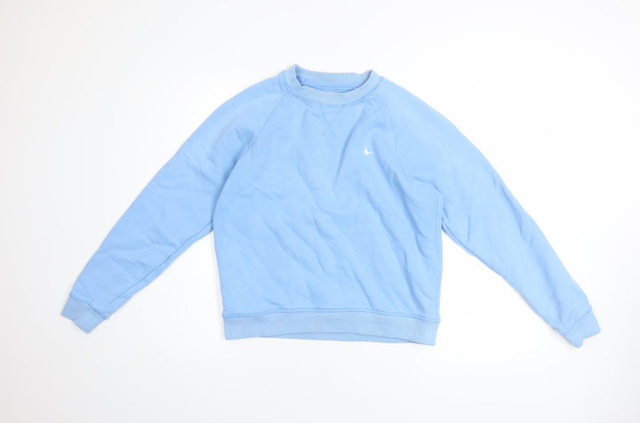 Jack Wills Women Blue Crew Neck Cotton Blend Sweatshirt UK 8