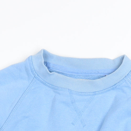Jack Wills Women Blue Crew Neck Cotton Blend Sweatshirt UK 8