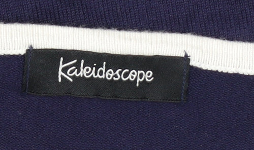 Kaleidoscope Women’s Blue Crew Neck Bow Accent 3/4 Sleeve Jumper UK 20