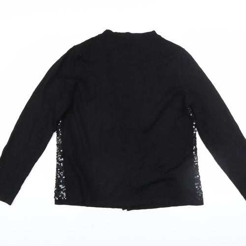 Jasper Conran Women's Black Sequin Cardigan L Viscose Nylon