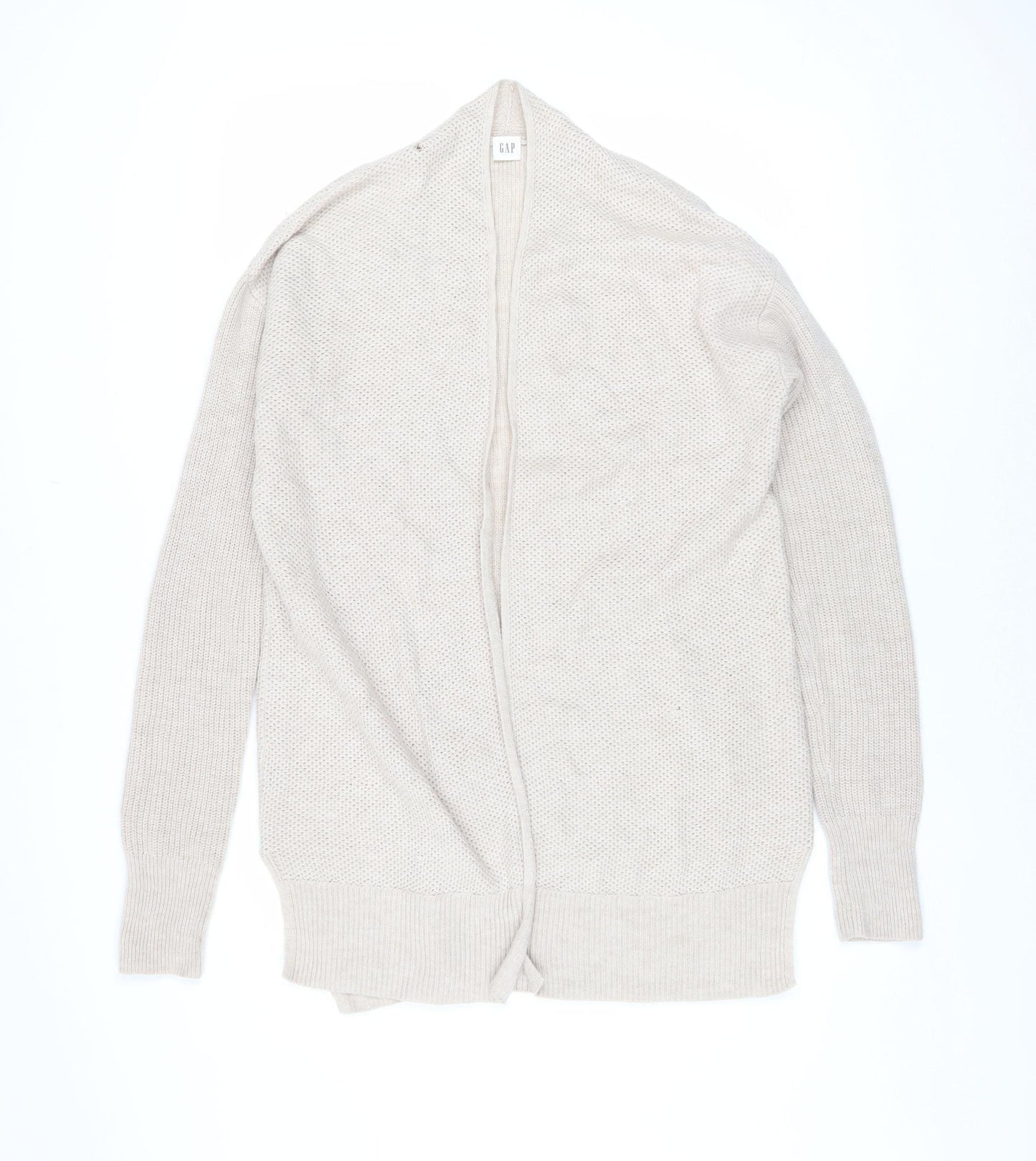 GAP Women’s Beige Open Knit Long Sleeve Cardigan Size S