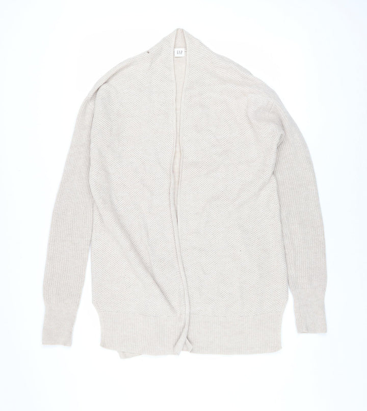 GAP Women’s Beige Open Knit Long Sleeve Cardigan Size S