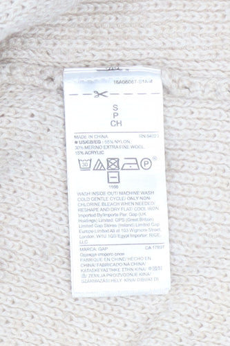 GAP Women’s Beige Open Knit Long Sleeve Cardigan Size S