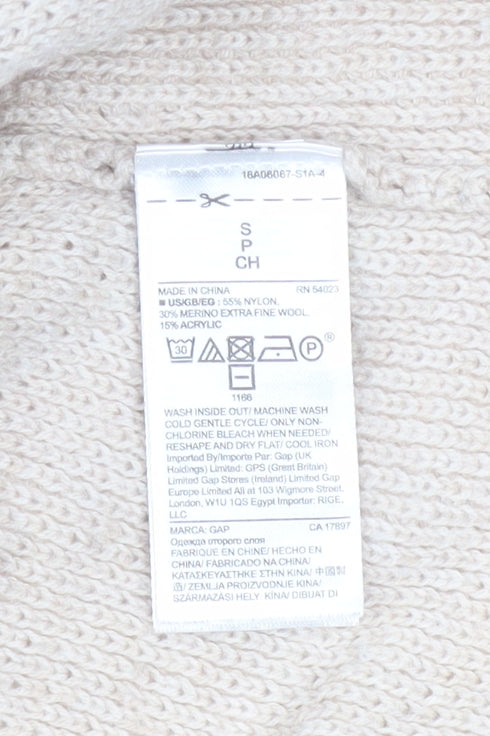 GAP Women’s Beige Open Knit Long Sleeve Cardigan Size S