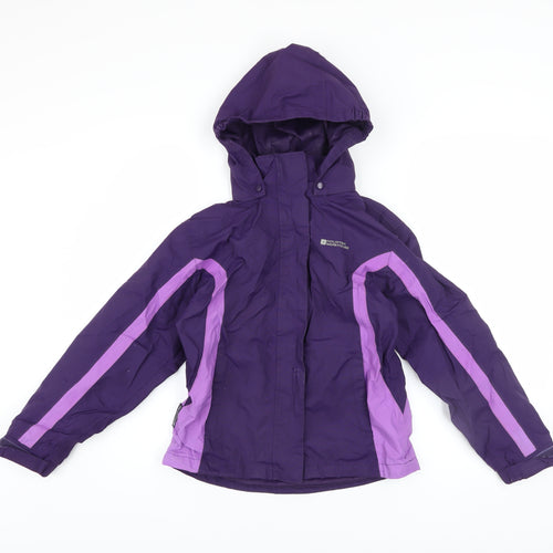 Mountain Warehouse Girls Purple 3-in-1 Waterproof Hooded Jacket 9-10 Years