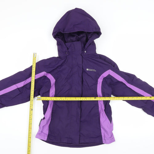 Mountain Warehouse Girls Purple 3-in-1 Waterproof Hooded Jacket 9-10 Years