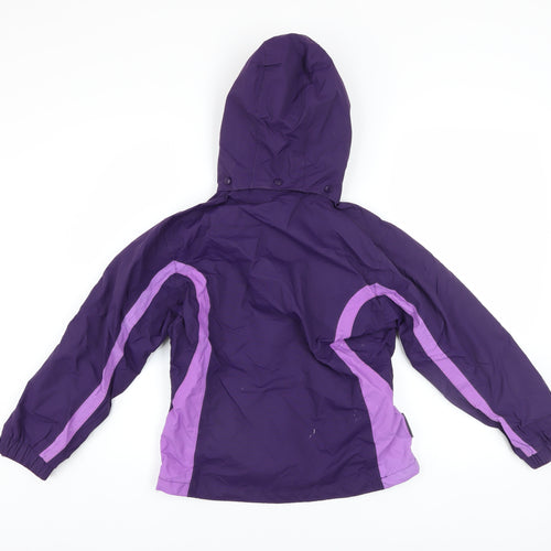 Mountain Warehouse Girls Purple 3-in-1 Waterproof Hooded Jacket 9-10 Years