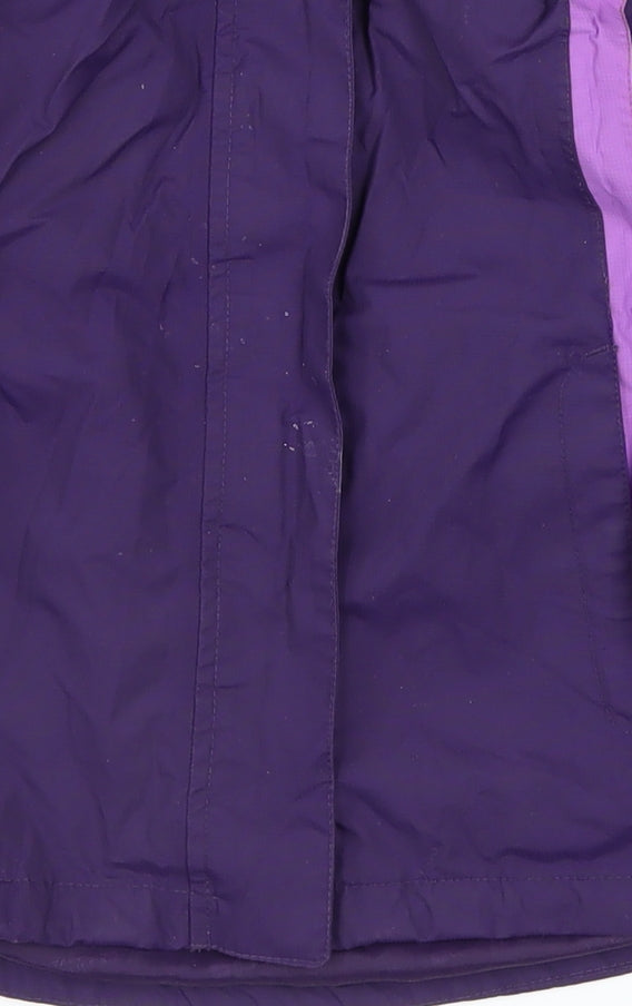 Mountain Warehouse Girls Purple 3-in-1 Waterproof Hooded Jacket 9-10 Years