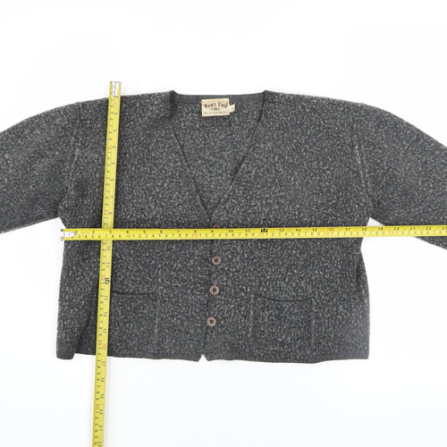 Part Two Women’s Grey Wool Blend Chunky Knit Cardigan Size S