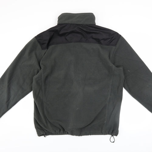 Champion Men's Grey Fleece Full Zip Jacket L Lightweight Wind Resistant