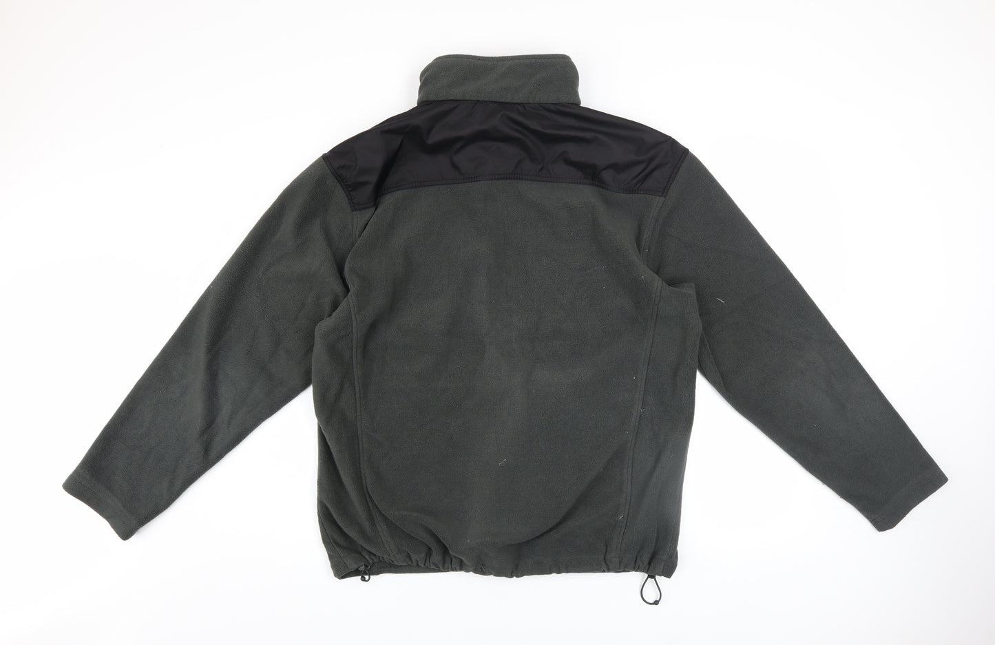 Champion Men's Grey Fleece Full Zip Jacket L Lightweight Wind Resistant