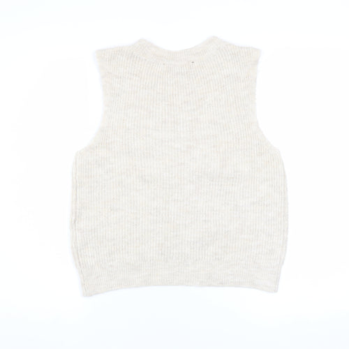 Vero Moda Women's Beige Knit Sleeveless Vest Medium