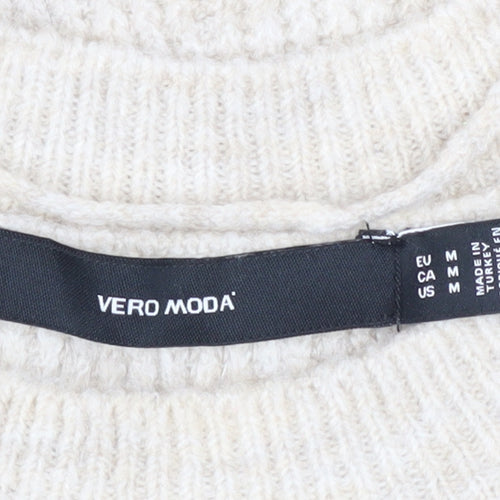 Vero Moda Women's Beige Knit Sleeveless Vest Medium