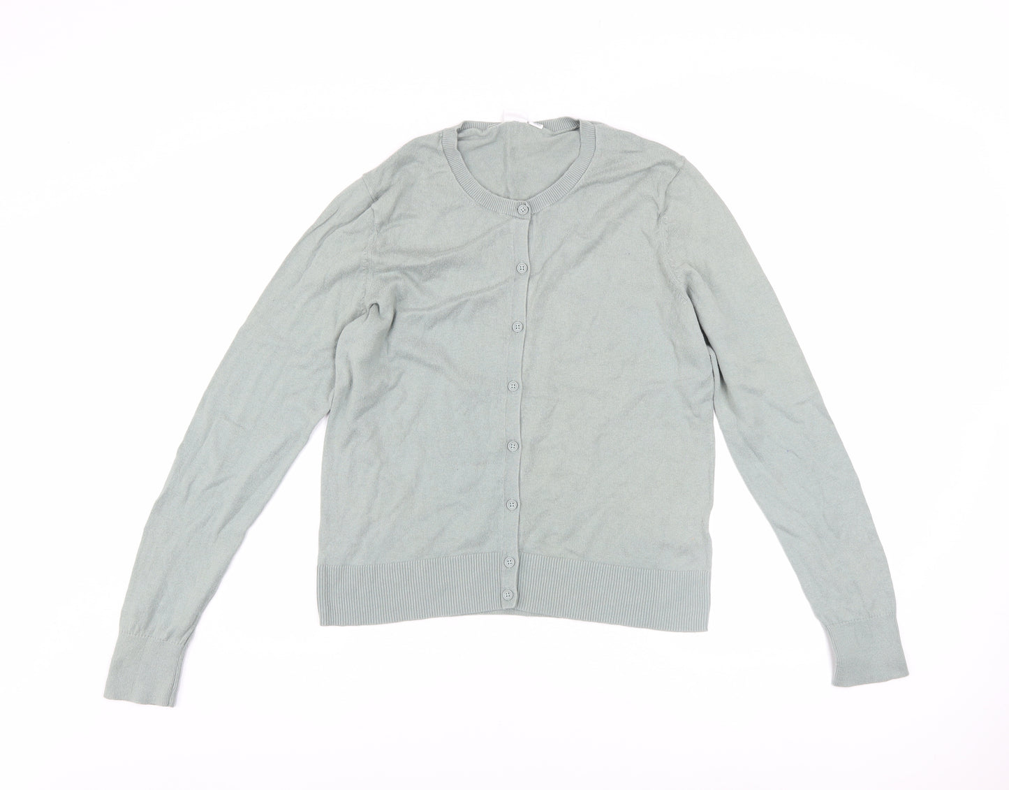 GAP Women’s Green Cotton Crew Neck Cardigan Jumper Size M