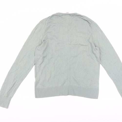 GAP Women’s Green Cotton Crew Neck Cardigan Jumper Size M