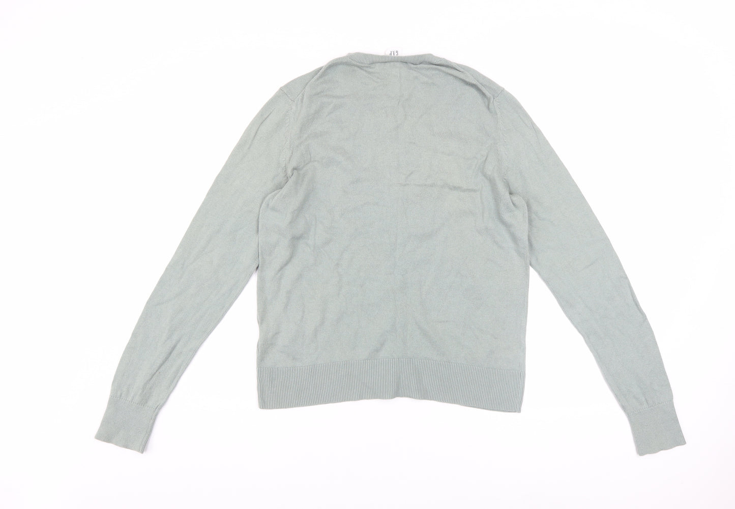 GAP Women’s Green Cotton Crew Neck Cardigan Jumper Size M