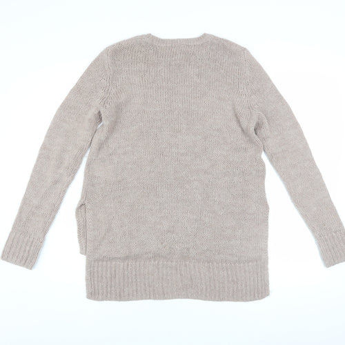 H&M Divided Womens Beige Chunky Knit Pullover Jumper XS