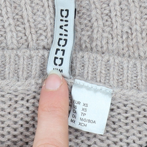 H&M Divided Womens Beige Chunky Knit Pullover Jumper XS