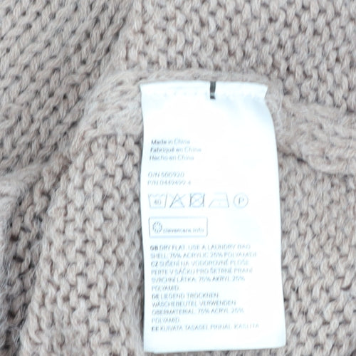 H&M Divided Womens Beige Chunky Knit Pullover Jumper XS
