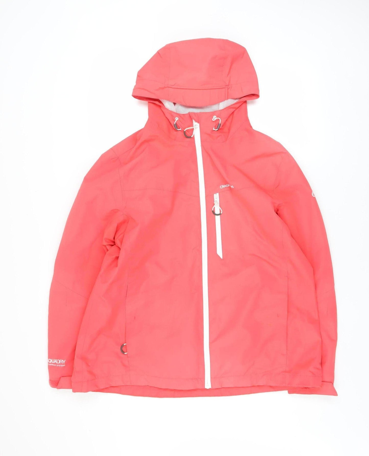 Craghoppers Womens Pink Waterproof Hooded Rain Jacket Size 18