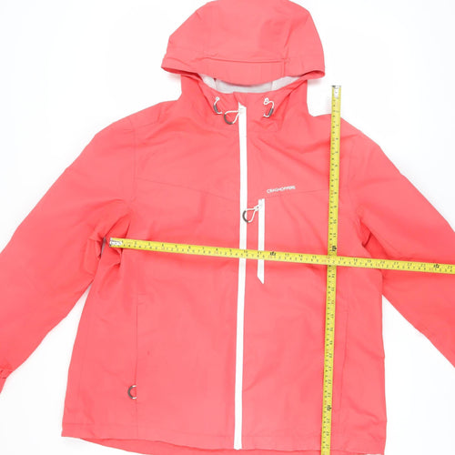 Craghoppers Womens Pink Waterproof Hooded Rain Jacket Size 18