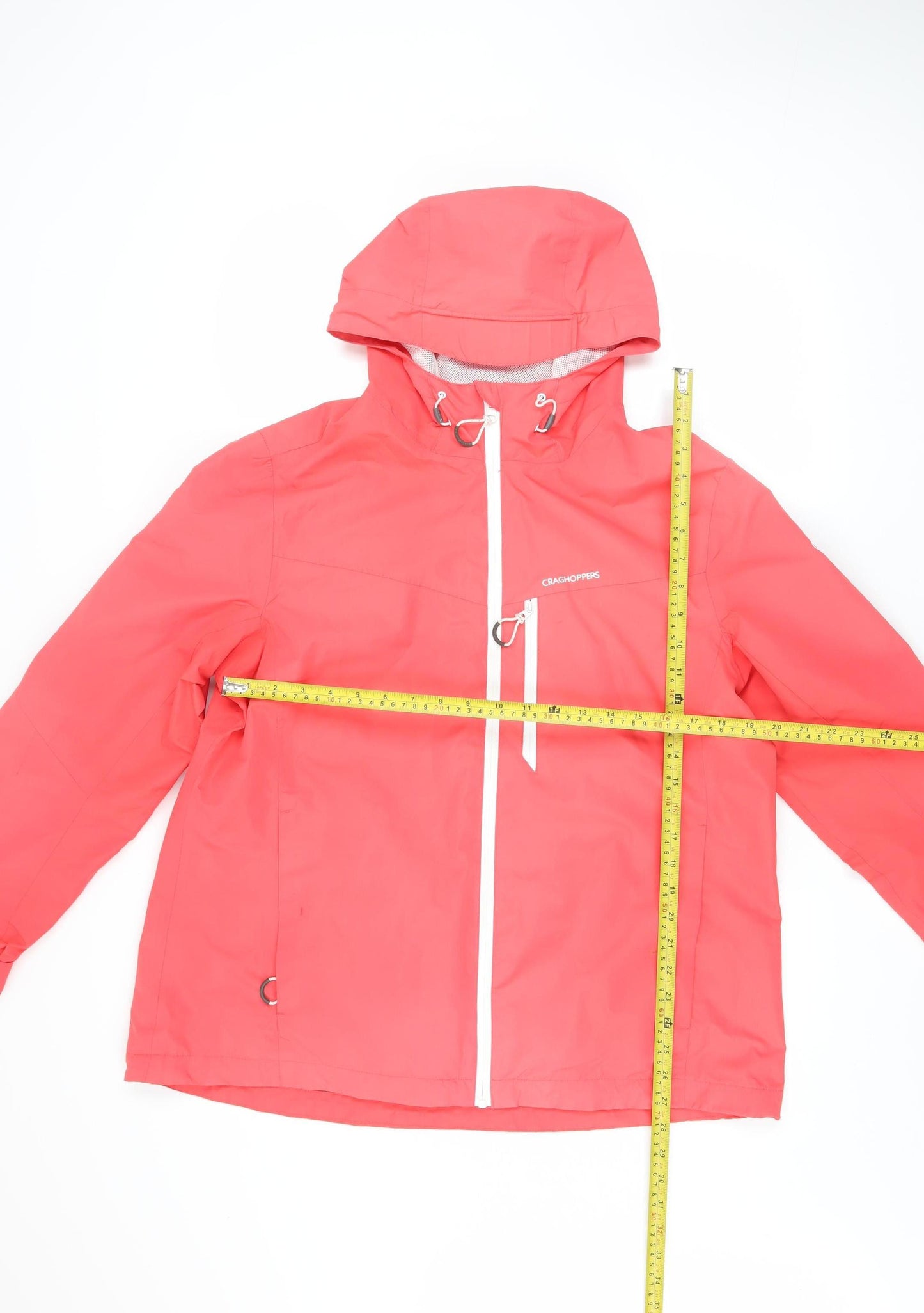 Craghoppers Womens Pink Waterproof Hooded Rain Jacket Size 18