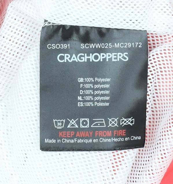 Craghoppers Womens Pink Waterproof Hooded Rain Jacket Size 18