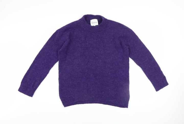 My Essential Wardrobe Women’s Purple Wool Blend Crew Neck Jumper M