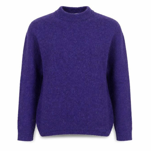 My Essential Wardrobe Women’s Purple Wool Blend Crew Neck Jumper M