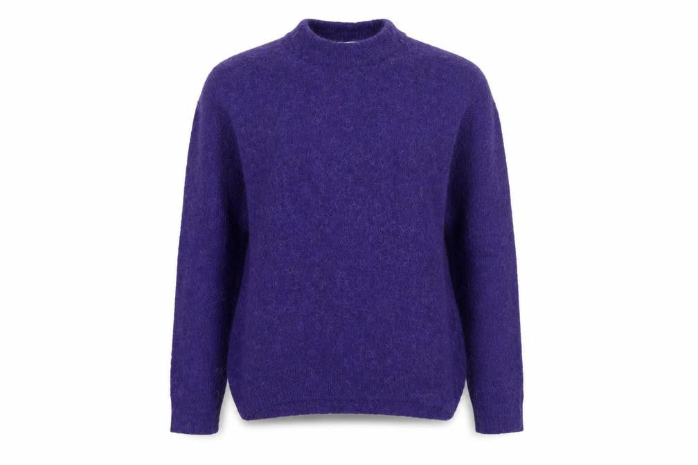My Essential Wardrobe Women’s Purple Wool Blend Crew Neck Jumper M