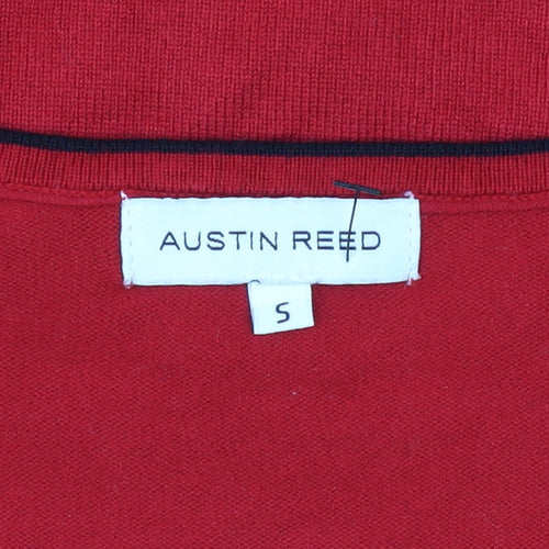 Austin Reed Women's Red Striped 3/4 Sleeve Cardigan Size S