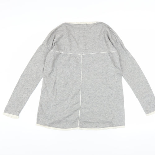 Boden Women's Grey V-Neck Wool Blend Pullover Jumper Size S