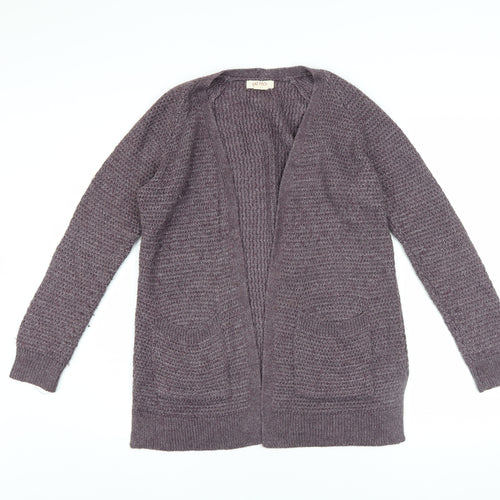 FatFace Women's Purple Open Knit Long Sleeve Cardigan UK 6