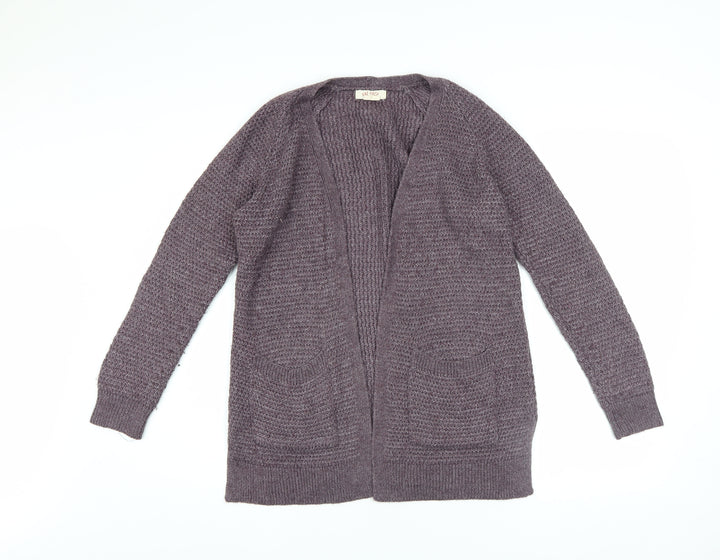 FatFace Women's Purple Open Knit Long Sleeve Cardigan UK 6