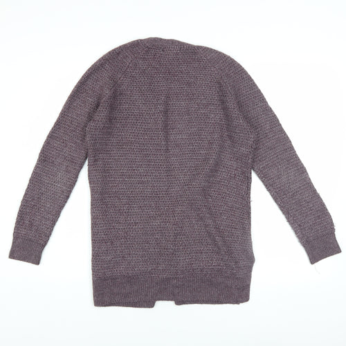 FatFace Women's Purple Open Knit Long Sleeve Cardigan UK 6