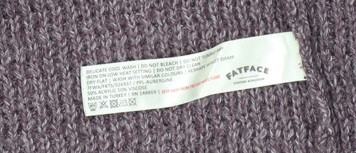 FatFace Women's Purple Open Knit Long Sleeve Cardigan UK 6