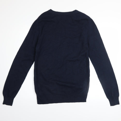 Aéropostale Men's Blue Skull Candy Cane Pullover Jumper Size S