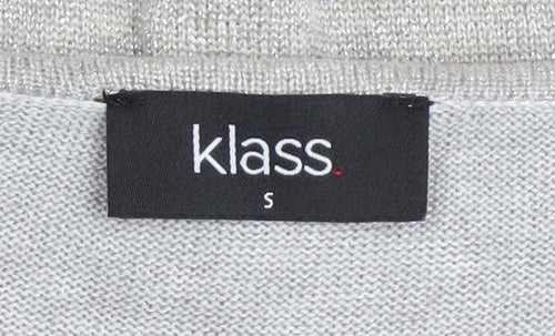 Klass Women’s Grey Knit Dolman Sleeve Short Sleeve Blouse Size S