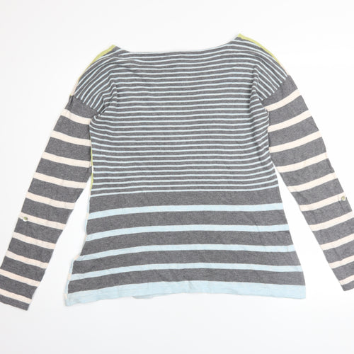 White Stuff Womens Multicoloured Striped Cotton Jumper Size 12