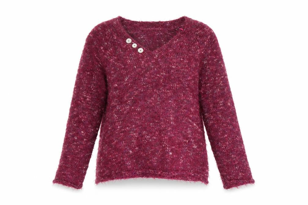 Marks and Spencer Per Una Women's Purple L V-Neck Long Sleeve Jumper