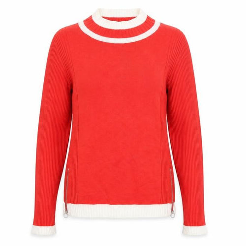 Marks and Spencer Women’s Red Mock Neck Knit Jumper Size 12