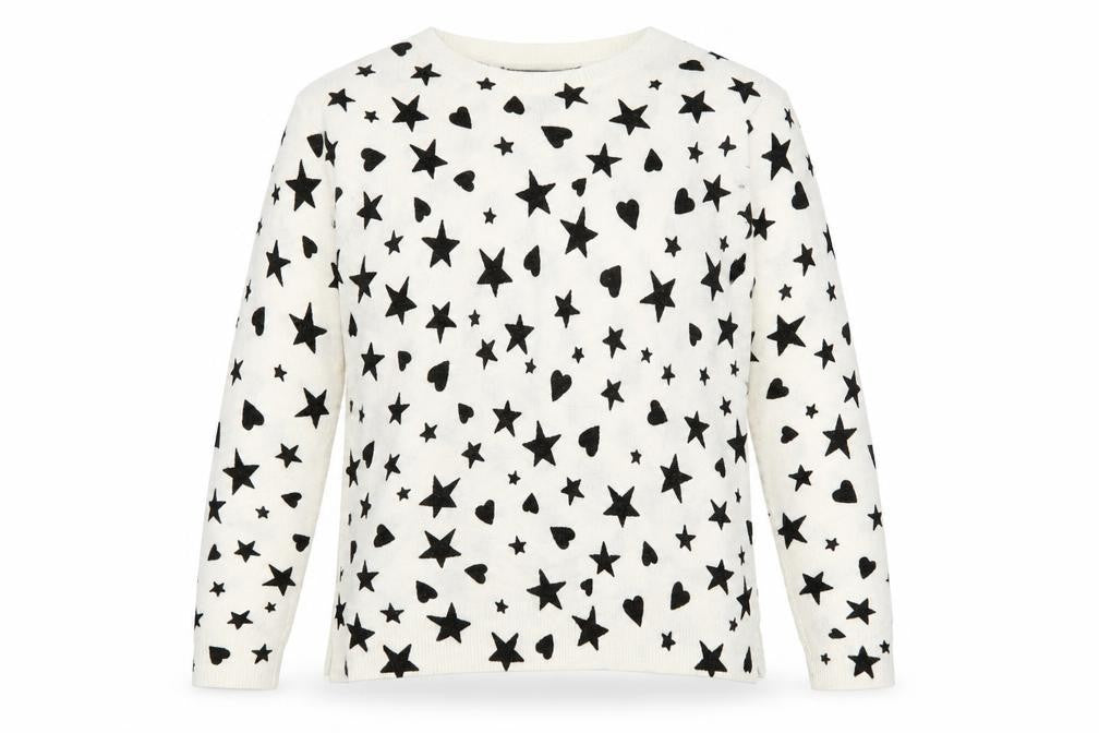 Marks and Spencer Women’s Ivory Star Print Acrylic Jumper Size 14