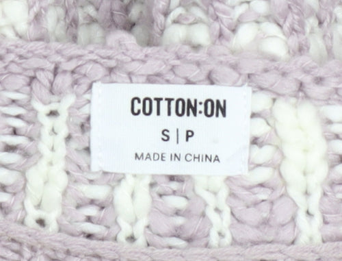 Cotton On Womens Multicoloured Chunky Knit Acrylic Pullover Jumper Size S