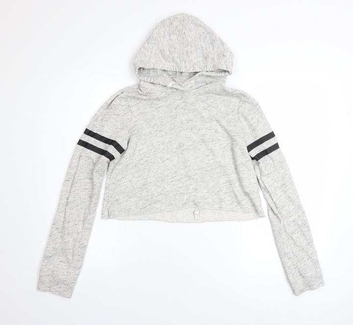 Hollister Women’s Grey Pullover Hoodie Small Cotton Blend