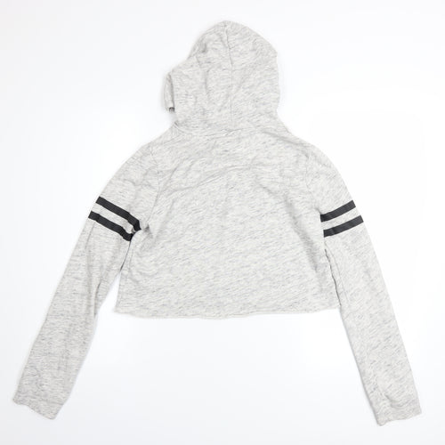 Hollister Women’s Grey Pullover Hoodie Small Cotton Blend