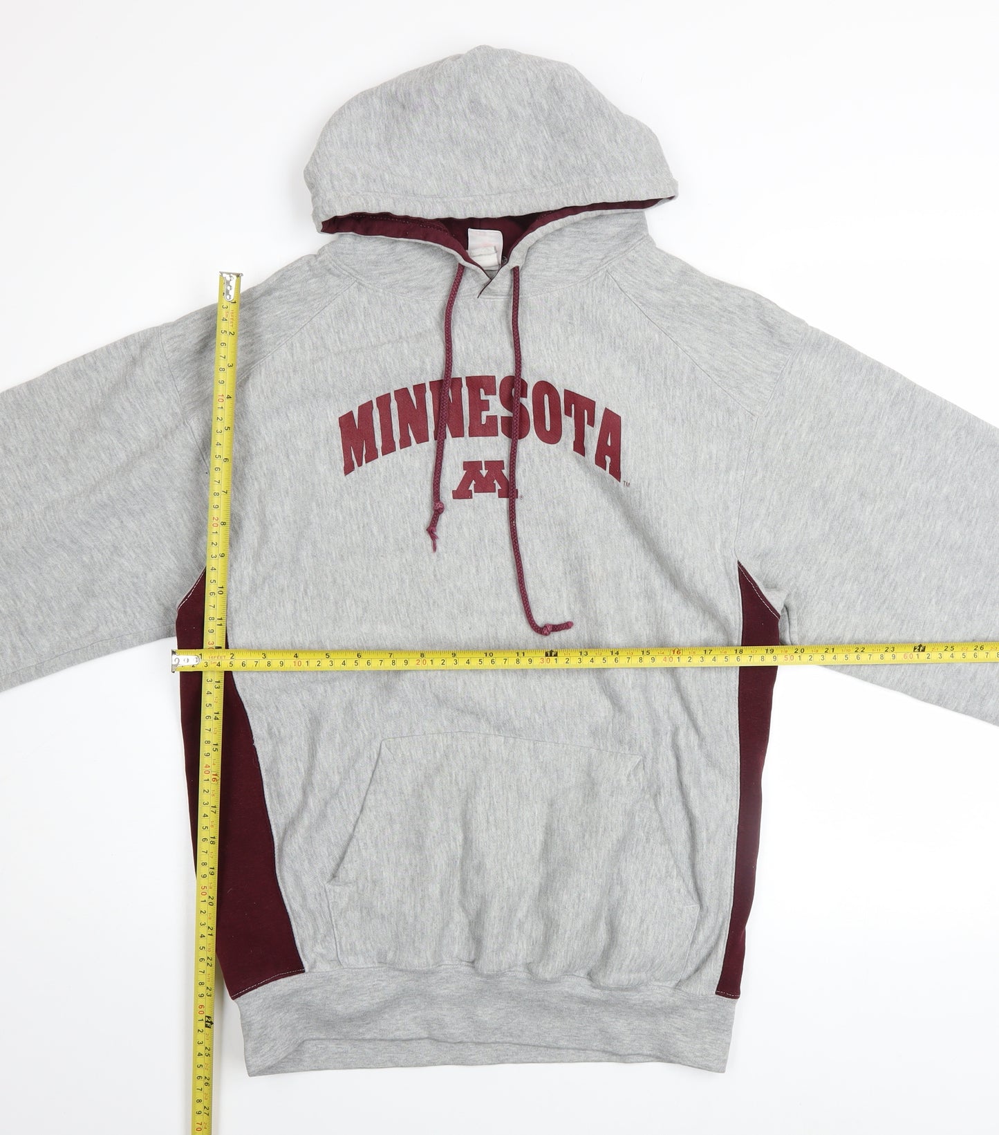 Badger Sport Men's Grey Pullover Hoodie Size L Minnesota Graphic
