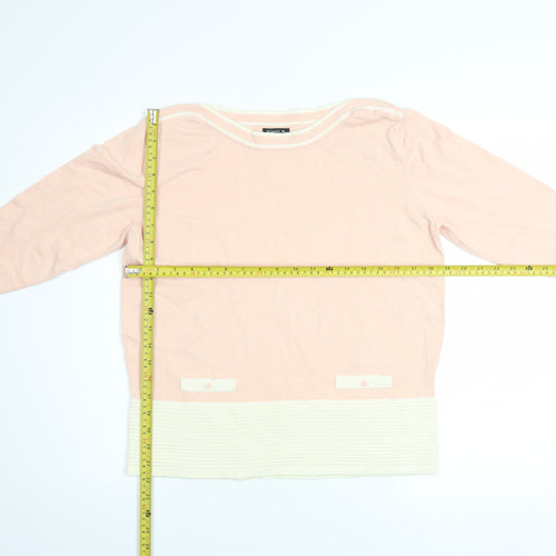Roman Women’s Pink Boat Neck Long Sleeve Knit Jumper Size 18
