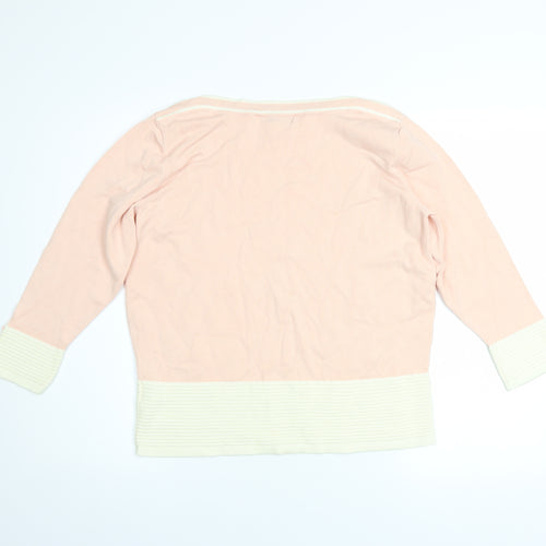 Roman Women’s Pink Boat Neck Long Sleeve Knit Jumper Size 18